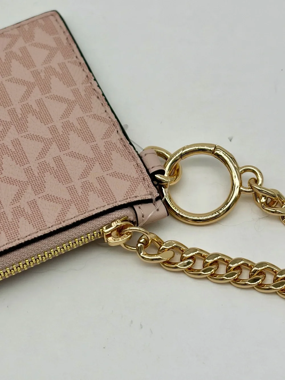 Michael Kors Jet Set Travel Signature Logo Chain Wallet Card Holder
